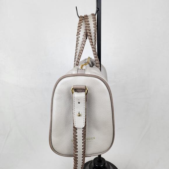 Soul Carrier Whipstitch Southwestern Ranch Leather Satchel Taupe Gray Crossbody - Picture 4 of 11